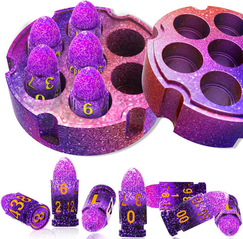 Juome Dice Resin Molds Silicone with Dice Box, DND Dice with Holder Epoxy Resin Molds, Silicone Molds for Epoxy Resin for DIY Dices and Dices Stor...