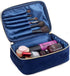 KOPY Velvet Makeup Bag for Women, Large and Classy Makeup Organizer, Make Up Travel Toiletry Bag Portable With Handle (Navy)...