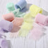 6 Rolls Handmade Fringe Chiffon Silk Ribbon 1.5" x 3 Yd Colorful Ribbon for Wedding Invitations, Bridal Bouquets, Gifts Wrapping, DIY Crafts (Maca...