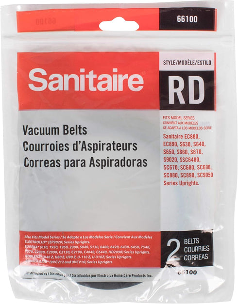 Sanitaire Replacement Belt For Upright Vacuum Cleaner, Rd Style, 2/pack...