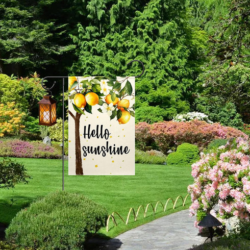 ChloropLastid Hello Sunshine Lemons Tree Garden Flag 12x18 Inch Summer Vertical Double Sided Lemons Floral Seasonal Holiday Outdoor Decoration Yar...