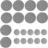 Andiker 20Pcs Pot Hole Mesh Pad, 3.92in and 1.96in Freely Cropping Round and Square Plant Mesh Pads Breathable and Prevent Soil Loss Flower Pot Li...