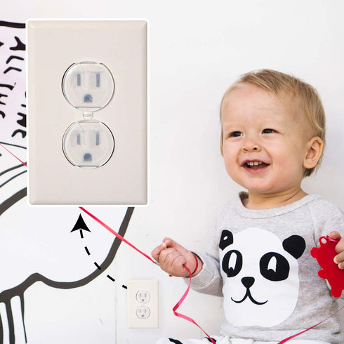 ABC123 - Outlet Plug Covers (36 Pack) Clear Child Proof Electrical Outlets Protector - Wall Socket Protector for Kids...