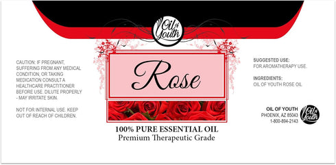 Oil of Youth Essential Oils 8oz - Rose Essential Oil - 8 Fluid Ounces - Rose Oil...