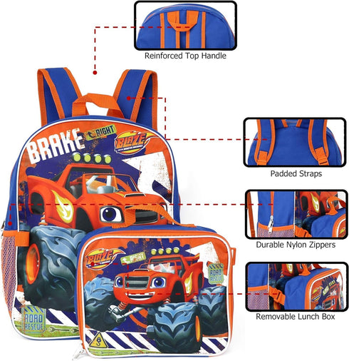 Blaze and the Monster Machines Backpack with Insulated Lunchbox (blue/multi)...