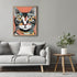 Posterizer 1 pcs- Abstract portrait of a cat with yellow eyes-Art for Animal Lovers-Abstract & Modern Art- Gift for Men Women Teens-Decor for Hom...