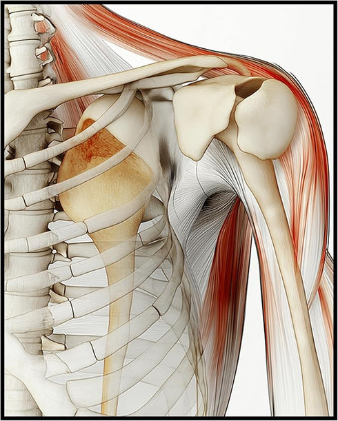 Posterizer 1 pcs-artistic illustration of the human shoulder joint 1-Teachers & Classrooms-Abstract & Modern Art-School and classroom art- unframe...