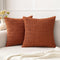 MIULEE Pack of 2 Corduroy Decorative Throw Pillow Covers 12x12 Inch Soft Boho Striped Fall Pillow Covers Modern Farmhouse Home Decor for Sofa Livi...