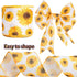 ATRBB Sunflower Wired Ribbon, Flower Sunflower Ribbon for Spring Summer Autumn Wreath, Wrapping and Home Decoration, 10 Yards by 2.5 Inches (Style...