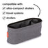 Diono Buggy Buddy Universal Stroller Organizer with Cup Holders, Secure Attachment, Zippered Pockets, Safe & Secure, Gray...