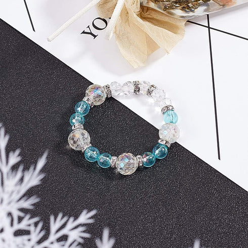 UNICRAFTALE 40pcs 4 Sizes 6mm/7mm/8mm/10mm Disc Spacer Beads 316 Stainless Steel with Clear Crystal Rhinestone Beads Flat Round Bead Spacer for Je...