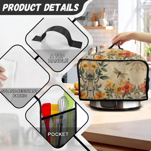 Van Gogh Wheatfield Slow Cooker Cover Resistant Oval Slow Cooker Cover Fits for Most 6-8 Quart Oval Slow Cooker Small Appliance Dust Cover for Hom...