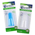 Brilliant Baby Finger Toothbrush - Silicone Gum Massager and Teether Brush for Infant-Toddler, 3 Months Old and Up, Blue/Clear, 2 Count...
