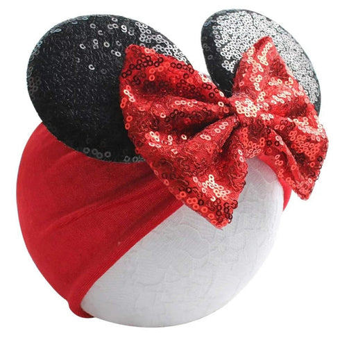 J&J Boutiques Mouse Ears Headband/Headwrap - Toddler, Baby, Kids - Party supplies - Red...