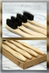 bmbu Bamboo Toothbrush 4 Pack - Medium/Soft Charcoal Bristles Tooth Brushes Wooden Handle - BPA Free, Eco Friendly, Vegan Product Gift Idea, Susta...
