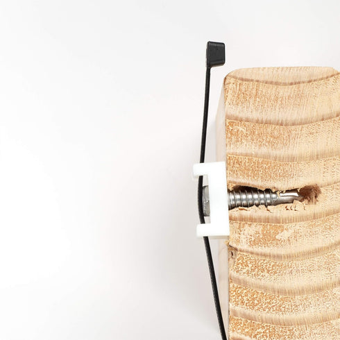 THE CIMPLE CO Cable Tie Base Saddle Mount Wire Holder Organizer - Wire Bundle Zip Tie Mounting Block - White - 100 Pack...