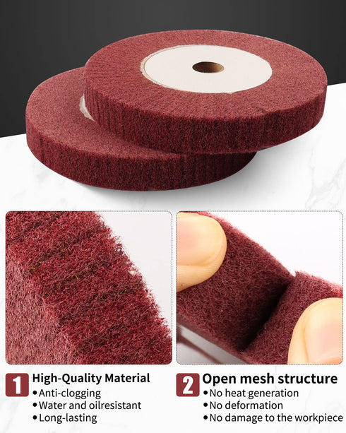 6 Inch Bench Grinder Polishing Wheel, 320 Grit Tight Weave Tough Polishing Burnishing Wheel, Great for Refurbishing Golf Clubs Metal Copper, Perfe...
