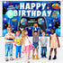 Video Game Birthday Decorations Banner Backdrop Blue Game Birthday Party Decorations Level up Gaming Theme Party Backdrop Photo Props for Gamer Ki...