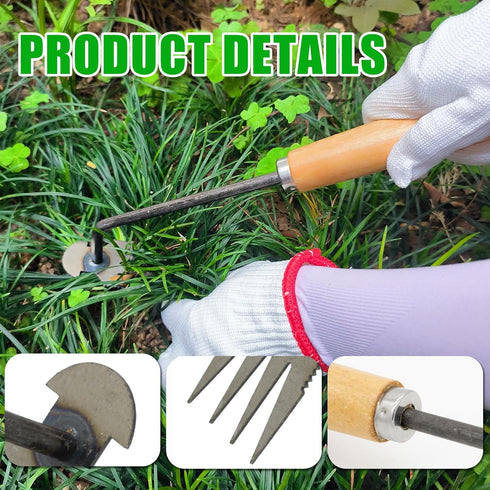 Amposei Weeding Artifact Uprooting Weeding Tool, Multifunctional Weeder, Hand Weeder Tool, Stand Up Weed Puller Tool with Handle for Garden Yard F...