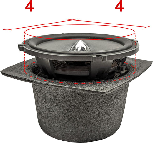 Design Engineering 050310 Boom Mat Speaker Baffles, 4" Round (Pack of 2)...