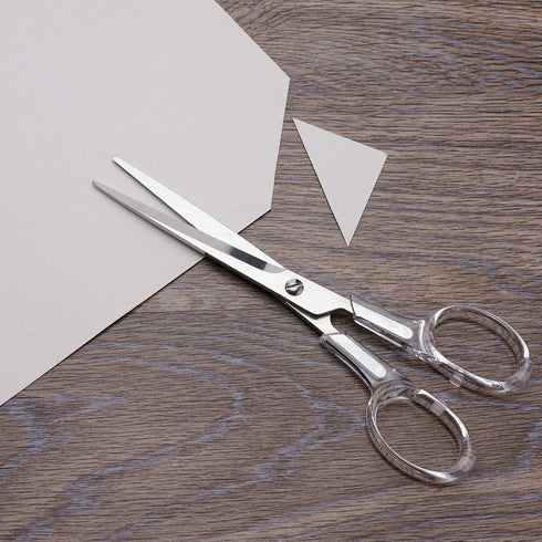 Acrylic & Stainless Steel 7" Scissors?Stylish and Functional Scissors for Office and Home Use-Silver...