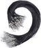 Paxcoo 150Pcs Black Necklace String Cord Bulk for Charms Pendants, Waxed Cotton Cord with Jewelry Clasps for Bracelets, Necklaces, Jewelry Making ...