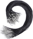 Paxcoo 150Pcs Black Necklace String Cord Bulk for Charms Pendants, Waxed Cotton Cord with Jewelry Clasps for Bracelets, Necklaces, Jewelry Making ...