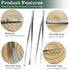 4 Pcs Kitchen Cooking tongs,12" & 10" Stainless Steel Kitchen tongs Set,Professional Food Tweezers for Cooking,Repairing,Seafood,BBQ...