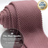 Men's Knit Tie Slim Skinny Square Necktie Width 2.2 inches Washable Solid Color and Gift Box...