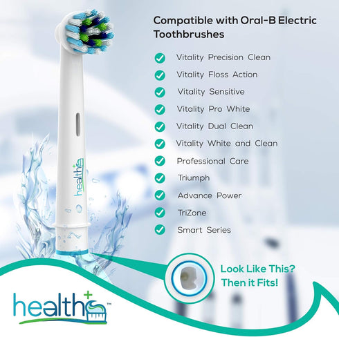 Compatible Oral B Braun Criss-Cross Replacement Heads for Electric Toothbrushes - 8-Pack | Standard Tooth Brush Heads with Dupont...