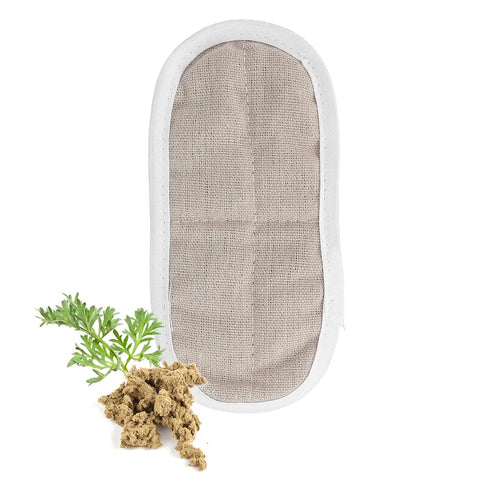 Wormwood Moxibustion Pad, Ramie Cotton Fabric Hot Compress Bag Pack Self-Heating Patches Health Care for Neck Wrist Shoulder...
