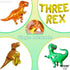 KatchOn Giant Dinosaur Balloons for Birthday Party - 48 Inch, Pack of 4 | Three Rex Party Decorations | Dinosaur Birthday Decorations...