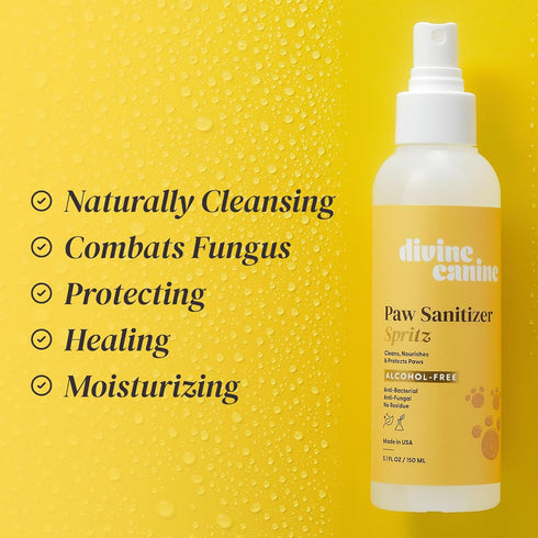 Paw Sanitizer Spritz - Dog Paw Cleaner - Cleans & Protects Paw Pads - Dog Grooming - Soothing Cleaning & Conditioning - Copaiba Oil, Vitamin E - N...