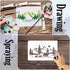12 Pieces Mountain Stencils Pine Tree Stencils for Painting on Wood Reusable Forest Deer Bear Drawing Templates for Wood Burning Furniture Wall Fa...