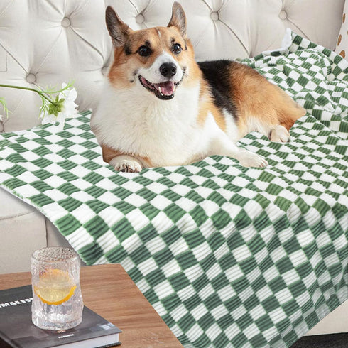 3D Checkerboard Grid Toddler Blanket for Baby Soft Cozy Corduroy Bed Blanket with Stripe Chessboard Plaid Design Infant Newborn Receiving Blanket ...