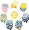 Aubliss 50pcs 100% Cotton Fabric Bundle 9.84" x 9.84" (25cm x 25cm) PreCut Fat Squares Sheets Printed Floral Sewing Supplies for Patchwork Sewing ...