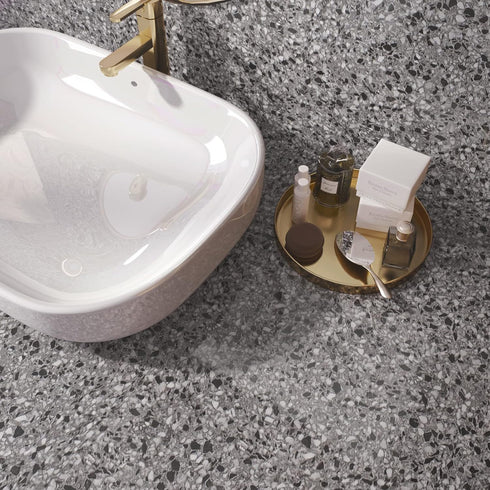 YENHOME Granite Countertop Contact Paper Waterproof 17.7"x200" Grey Granite Peel and Stick Countertops for Kitchen Bathroom Counter Contact Paper ...