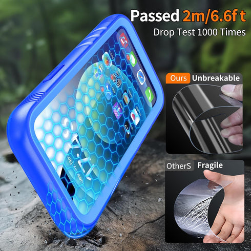 Cozycase Compatible with iPhone 12 Pro Max Waterproof Case - Full Body Rugged Dustproof Shockproof Cover Bumper Case with Built-in Screen Protecto...