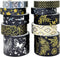 allydrew Decorative Gold Foil Washi Tape Box Set for Arts & Crafts, Scrapbooking, Stationery, Diary (10 Rolls), Midnight...