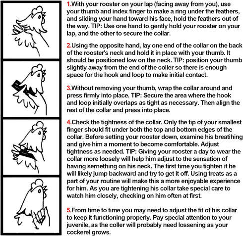 Upgrade Anti Crow Rooster Collar, Chicken Neckband Noise Free, No Crow Rooster Collar,Anti Noise Nylon Neck Belt to Keep Roosters Quiet,6 Pieces...