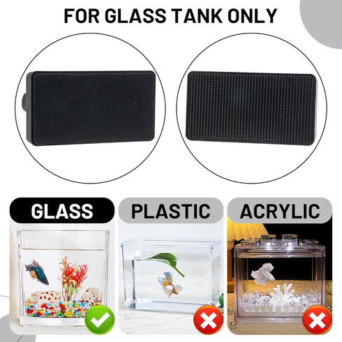 Magnetic Algae Scraper Aquarium Glass Cleaner, Mini Fish Tank Magnetic Glass Cleaner, Fish Aquarium Accessories...
