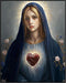 Posterizer 1 pcs-serene symbolic depiction of the Sacred Heart of Mary 1-Religious Posters Gift For Buddhism Meditation philosophy Fans- unframed ...