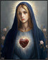 Posterizer 1 pcs-serene symbolic depiction of the Sacred Heart of Mary 1-Religious Posters Gift For Buddhism Meditation philosophy Fans- unframed ...