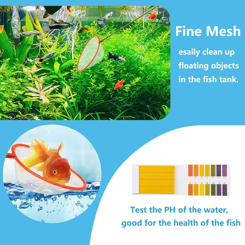 Fish Tank Cleaning Tools, 6 pcs Aquarium Cleaning Tools, Feeder Tools Kit, Aquarium Plants Cleaner, Algae Scraper for Glass Aquariums...