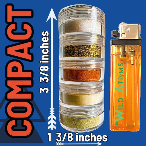 NICE RACK Mini Travel Spice Rack Filled with Organic Herbs, Refillable, Made in USA, Camp Spice Kit - Great Gift, CAMPING, RV, Purse, Backpacking ...