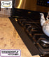 Capparis Kitchen Silicone Stove Counter Gap Cover, Easy Clean Heat Resistant Wide & Long Gap Filler, Seals Spills Between Counter, Stovetop, Oven, Washer & Dryer, Set of 2 (25 Inches, Black)
