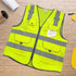 Safety Vest for Men High Visibility Vest with 9 Pockets, Hi Vis Reflective Vest with Reflective Strips, Reflective Vest for Men Construction, Meet...