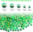 Resin Rhinestones Kit for Crafts,8400 pcs Green AB Jelly Flatback Rhinestones Mixed 5 Sizes 2mm-6mm with B7000 Glue Tweezers and Wax Pencil for Fa...