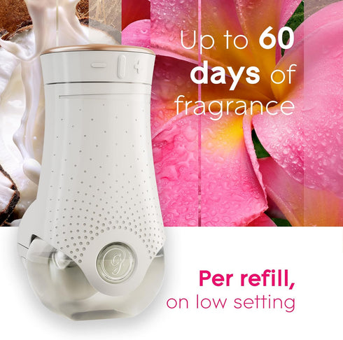 Glade PlugIns Refills Air Freshener Starter Kit, Scented and Essential Oils for Home and Bathroom, Exotic Tropical Blossoms, 0.67 Fl Oz, 1 Warmer ...