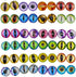 JJGQAZ 40PCS(20Pairs) 15mm Mixed Style Dragon Eyes Doll Eyes Half Round Glass Dome Cabochons for Doll Puppet or DIY Jewelry Making...